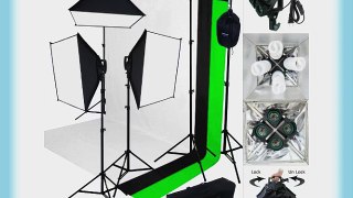 Linco Lincostore 2000 Watt Photo Studio Lighting Kit With 3 Color Muslin Backdrop and Background