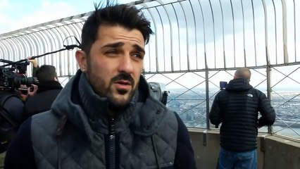 FÚTBOL: UEFA Champions League: Villa, Rivaldo y Belleti posan con la Orejuda en el Empire State