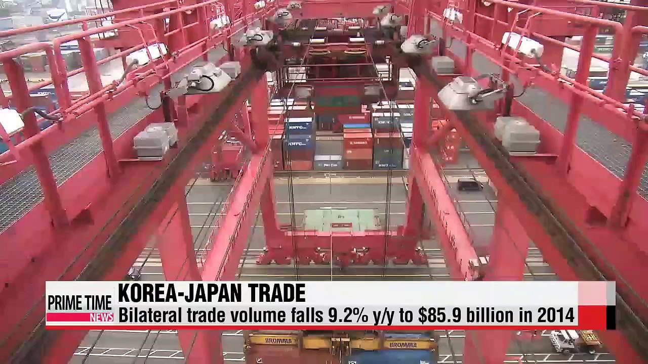 Trade between Korea and Japan falls for third straight year in 2014