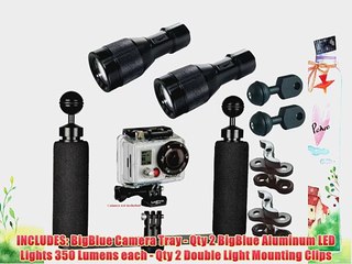 BigBlue Underwater 350 Lumen LED Light System Kit for GoPro Action Video Camera