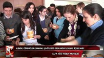 Aliağalı öğrenciler  Çanakkale Şehitlerini kırık buğday çorbası içerek andı