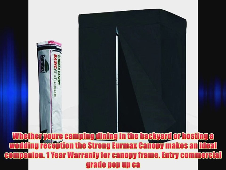 Eurmax Basic 5x5 Pop up Canopy Instant Outdoor Tent Flat Roof Top Photo Booth with 4 Sidewalls