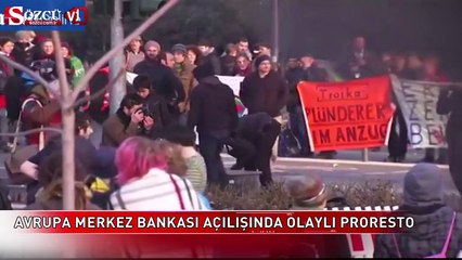 Frankfurt'ta olaylı protesto