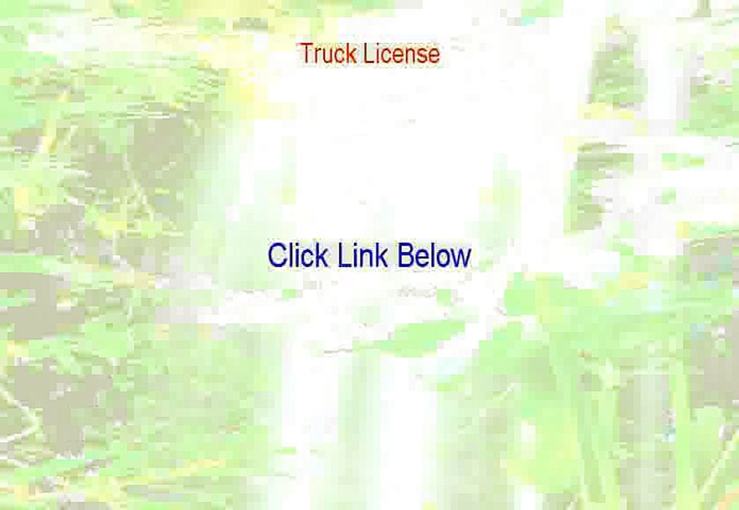 Truck License Free Review [truck license requirements]