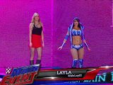 Layla (w/ Summer Rae) vs. Natalya (w/ Tyson Kidd)