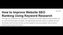 How to Improve Website SEO Ranking Using Keyword Research