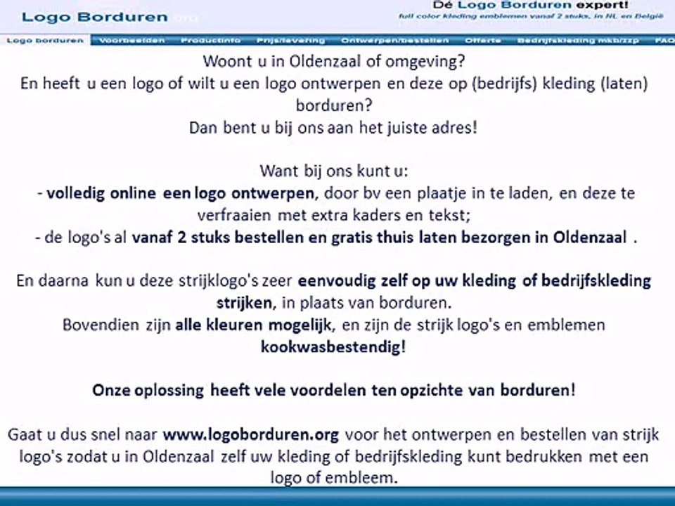 Oldenzaal logo borduren op kleding