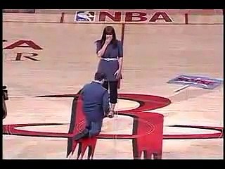 Marriage Proposal Rejected at BasketBall Game