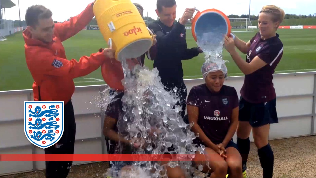 England women's football ice bucket challenge | Inside Access