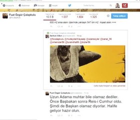 AK Parti Siirt İl Başkanı'nın Erdoğan Tweeti: Halife Geliyor Hazır Olun