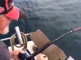 Shark Steals Fish off Fisherman's Line