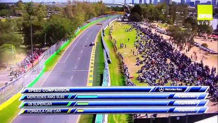 Red Bull F1 vs V8 Supercar vs SL63 AMG (Melbourne, Australia 2013)