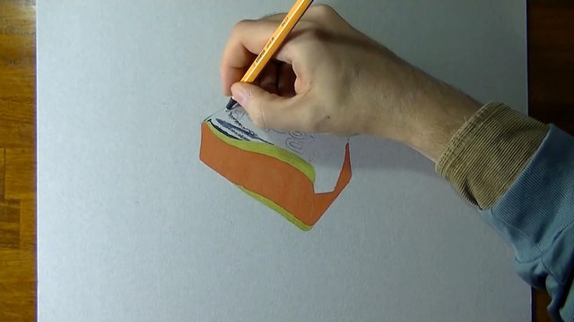 Drawing time lapse_ Pocket Coffee praline - hyperrealistic art