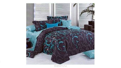 Постельное белье 5 предм. семейный. Сатин (нав.70х70см-2шт), Дия.