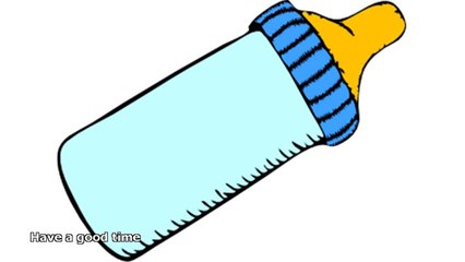 cartoon baby bottles