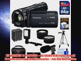 Panasonic HCX920 3MOS Ultrafine Full HD WiFi Video Camera Camcorder Black with 64GB Card Battery Case LED Video Light Mi
