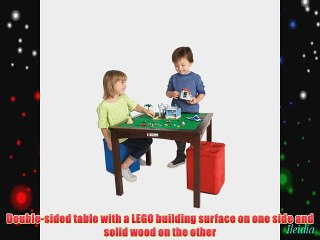 LEGO Table with 2 Storage Ottomans - Espresso