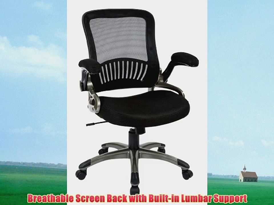 Office Star WorkSmart Screen Back and Mesh Seat Managers Chair Black
