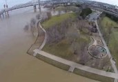 Drone Footage Shows Louisville Waterfront Flooding