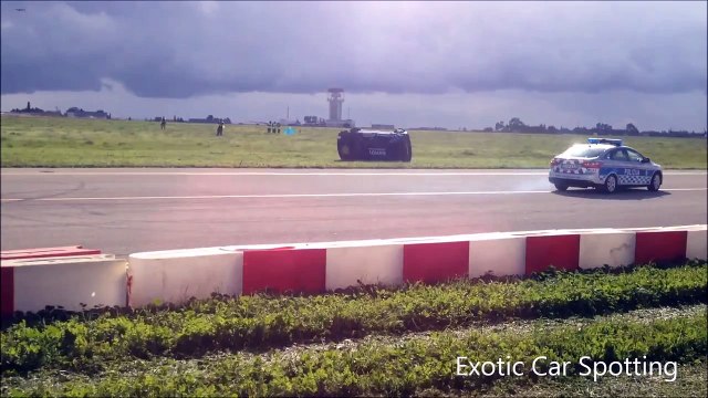 The Shocking Moment a Car Flips Over During Police Chase Stunt