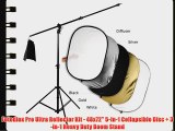 Fotodiox Pro Ultra Reflector Kit - 48x72 5-in-1 Collapsible Disc   3-in-1 Heavy Duty Boom Stand