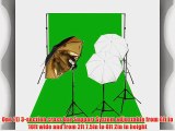 CowboyStudio 675W Reflective Soft Umbrella Triple Lighting Kits Backdrop Support and 6'x9'