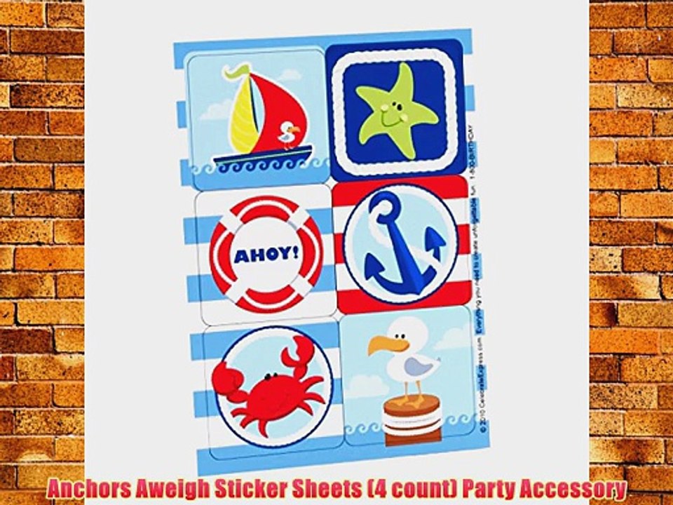 Anchors Aweigh Sticker Sheets (4 count) Party Accessory