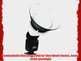 CowboyStudio Mini Beauty Dish for Shoe Mount Flashes Canon 430EX Speedlight