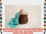 Super Size White Clouds Faux Fur Newborn Baby Photography Props Newborn Photo Props - Floor