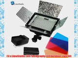 LimoStudio Photo Studio 200 LED Barndoor Photography Video Camera Lighting Kit 4Color Filters