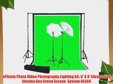ePhtoto Photo Video Photography Lighting kit 6' X 9' ChromaKey Chroma Key Green Screen  System