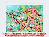 Oopsy Daisy Cherry Blossom Birdies Stretched Canvas Wall Art 40 X 30