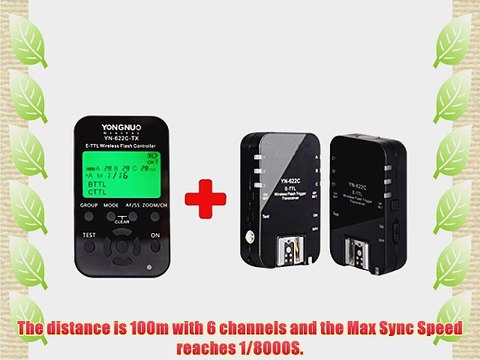 EboxDeal Yongnuo 1 x YN-622C-TX 2 x YN-622C RX E-TTL LCD Wireless Flash Controller Wireless