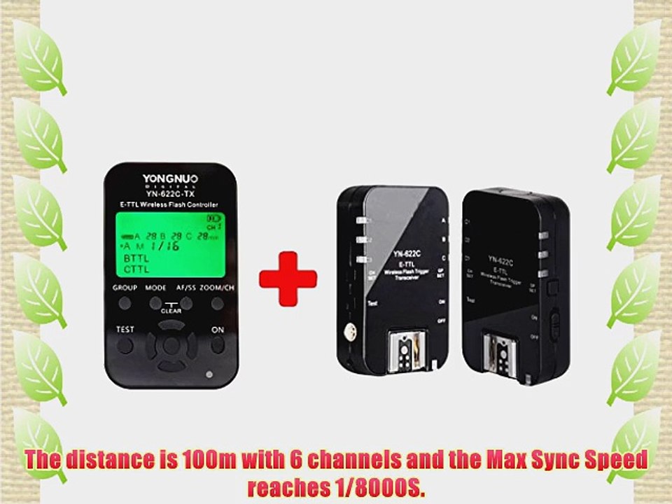 EboxDeal Yongnuo 1 x YN-622C-TX   2 x YN-622C RX E-TTL LCD Wireless Flash Controller Wireless