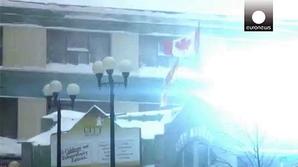 Canada. Bufera di neve sulle coste atlantiche