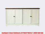Southport 4 door Sideboard 30HX58WX14.5 IVORY AND OAK