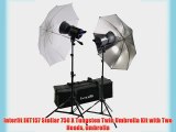 Interfit INT157 Stellar 750 X Tungsten Twin Umbrella Kit with Two Heads umbrella