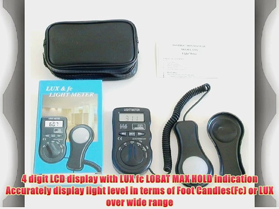 DT-1301 Digital LCD Lux Foot-candle Luxmeter Light Meter