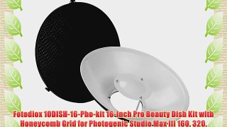 Fotodiox 10DISH-16-Pho-kit 16-Inch Pro Beauty Dish Kit with Honeycomb Grid for Photogenic Studio