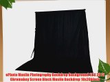 ePhoto Muslin Photography Backdrop Background 10 X 20 Ft Chromakey Screen Black Muslin Backdrop