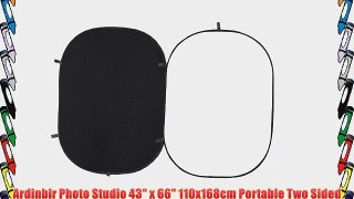 Ardinbir Photo Studio 43 x 66 110x168cm Portable Two Sided Collapsible Pop up Black