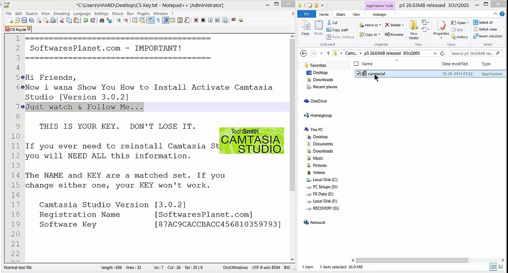 Camtasia 8.4 Key