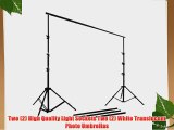 CowboyStudio 600 Watt Photography and Video Studio Continuous Lighting Kit 10 X 12ft Black