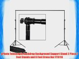 ePhoto Telescopic Backdrop Background Support Stand 2 Piece 7 Feet Stands and 6 Feet Cross