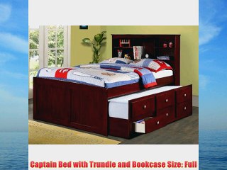 Captain Bed with Trundle and Bookcase Size: Full