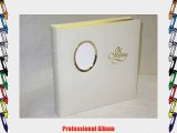 Professional 10x10 Ivory Oval Cameo Window Wedding Photo Album with 30 Mats