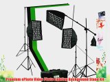 ePhoto 2400 Watt Digital Video Continuous Softbox Boom Hair Lighting Kit with 3pcs Black White