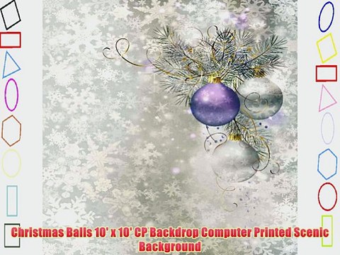 Christmas Balls 10' x 10' CP Backdrop Computer Printed Scenic Background