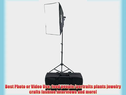 StudioPRO Photography Photo Video Studio 5 Socket Head AC Power Light With 24x36 Softbox 1600
