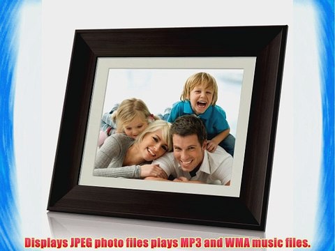 Coby DP1052 10.4-Inch Digital Photo Frame with MP3 Player (Wooden Frame)